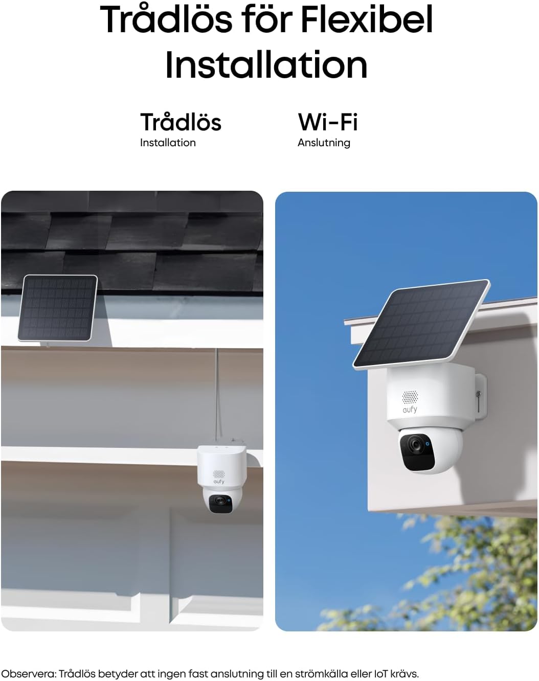 Detalle de eufy SoloCam E30 2-pack – 2K-utomhuskamera med solpanel och 360°-panorering
