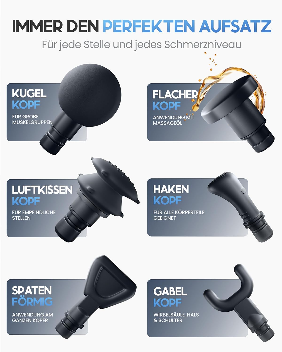 Thumbnail 1 de HELDENWERK Massagepistole inkl 6 Aufsätzen