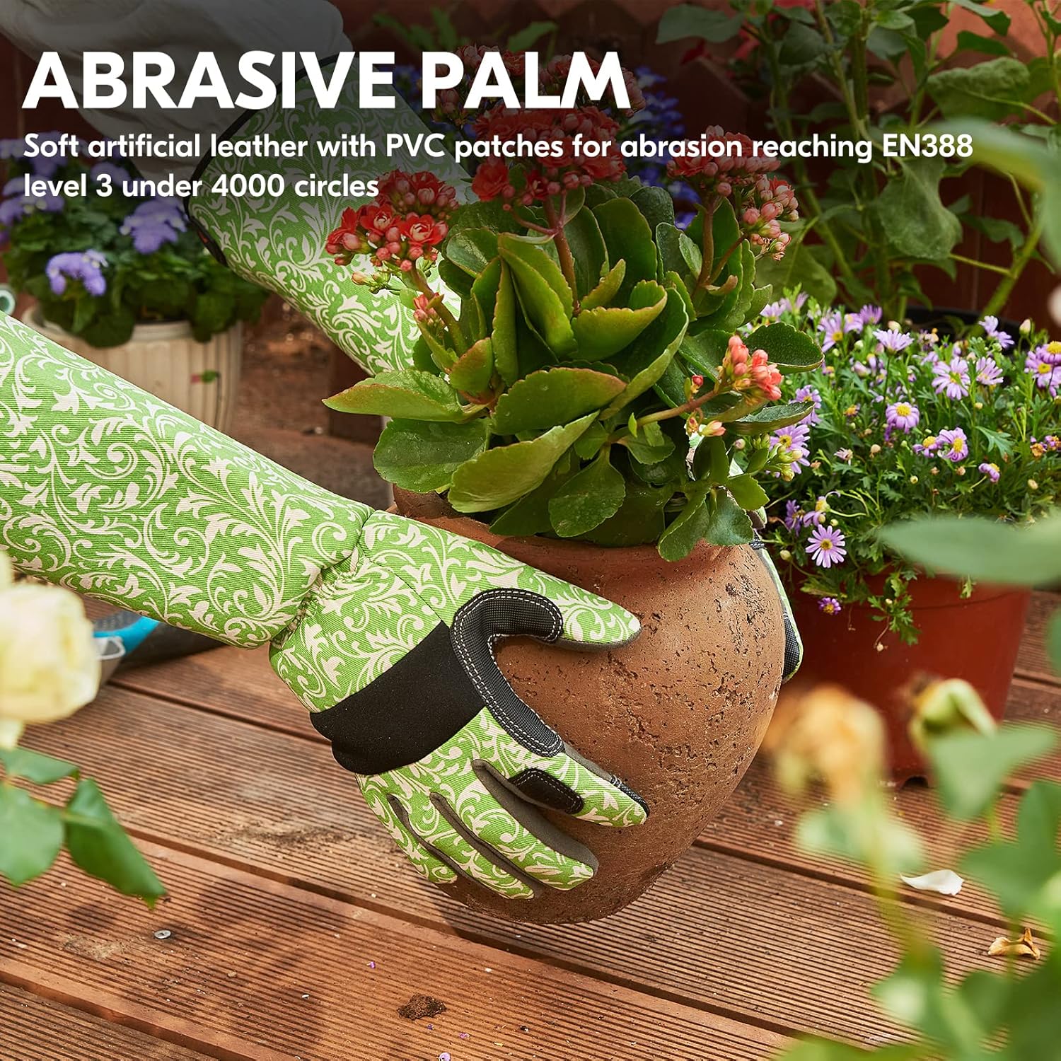 Detalle 2 de Vgo AL6608 gants de jardinage femmes anti‑épines 7/S