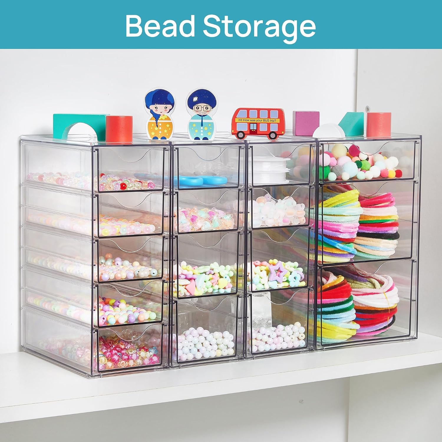 Detalle de Vtopmart SDVT0003V1 Clear Storage Organizer with 16 Drawers