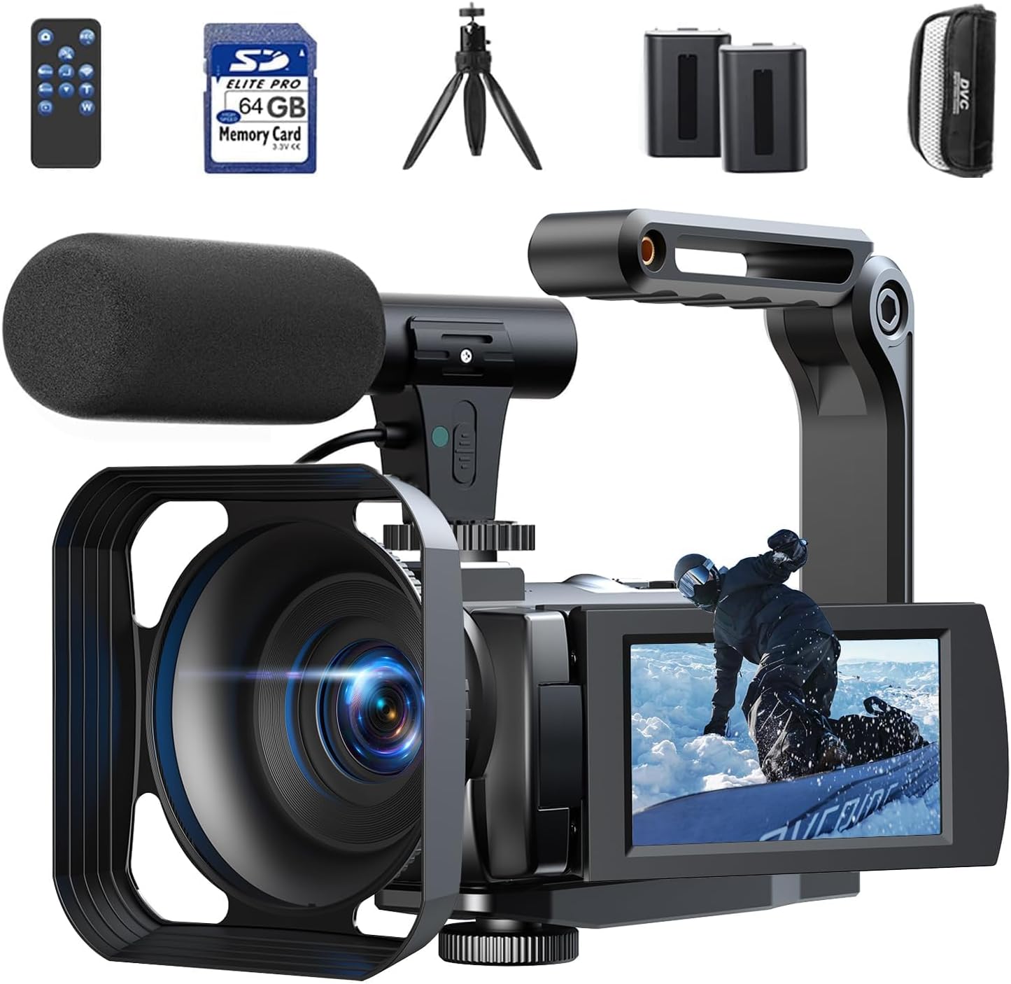 Detalle de Videocamera Vlogging 5K 56MP con Wi‑Fi e zoom 16X