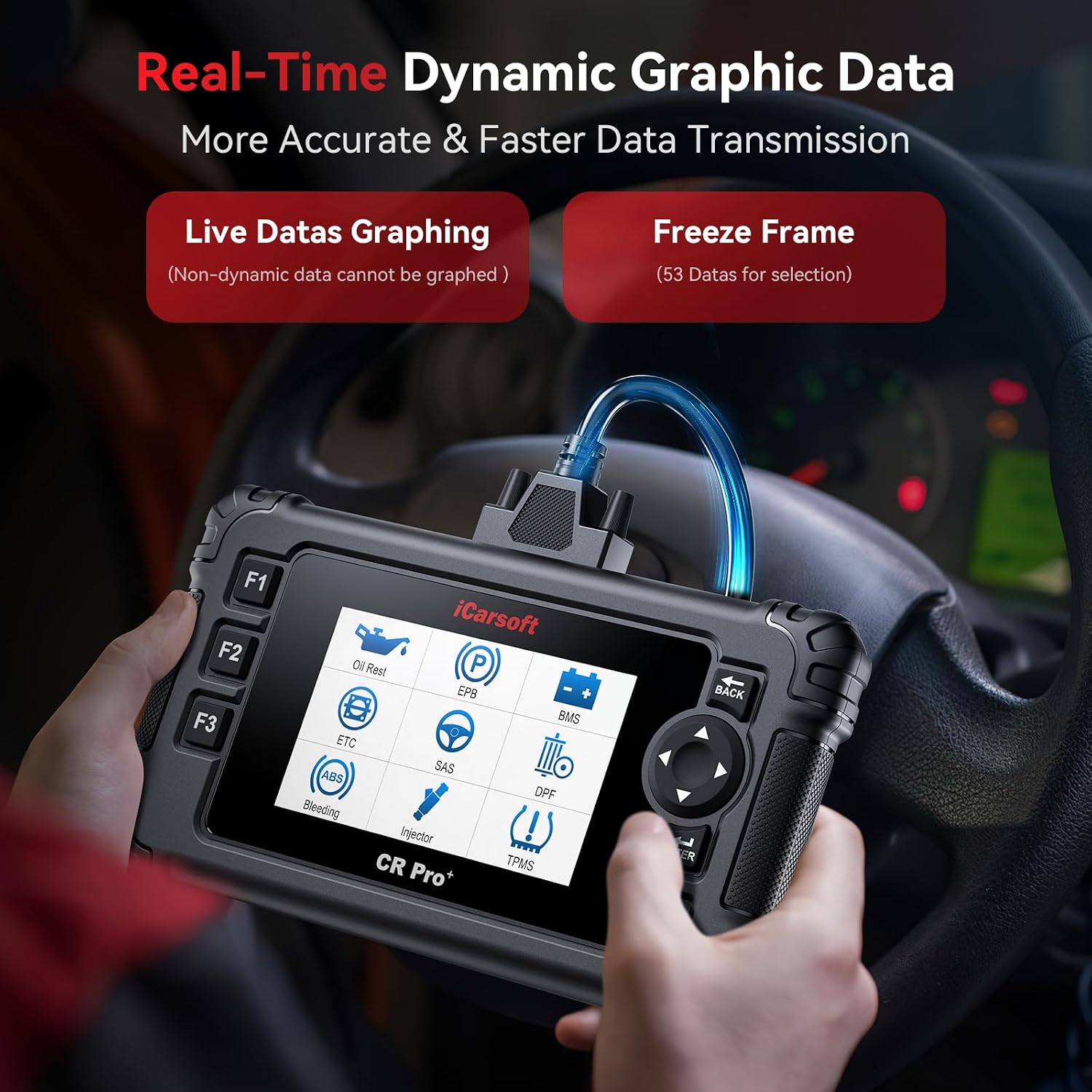Thumbnail 6 de iCarsoft CR Pro+ OBD2 scanner with 49 services