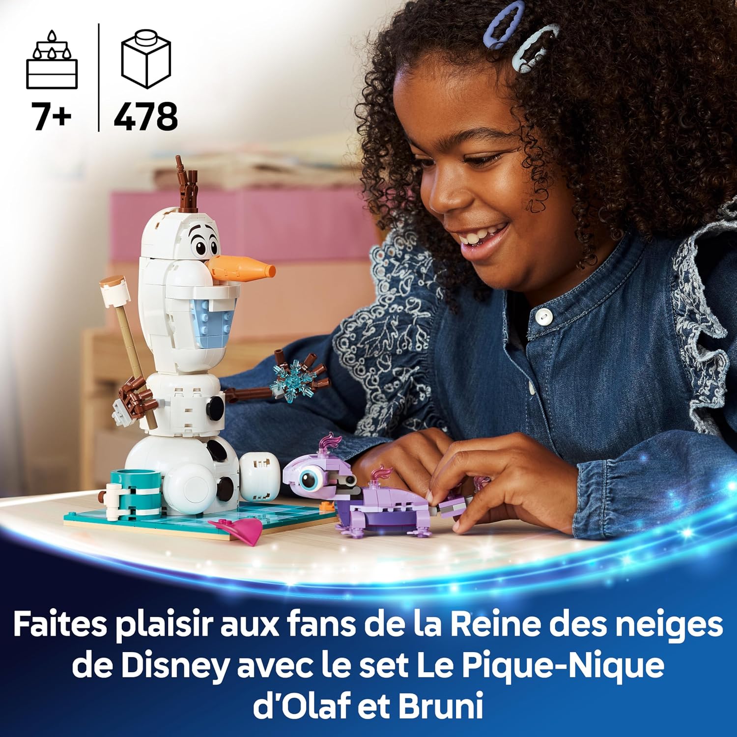 Detalle de LEGO Disney Le Pique-Nique d’Olaf et Bruni (43287) – Figurines LEGO ǀ Disney pour enfants dès 7 ans