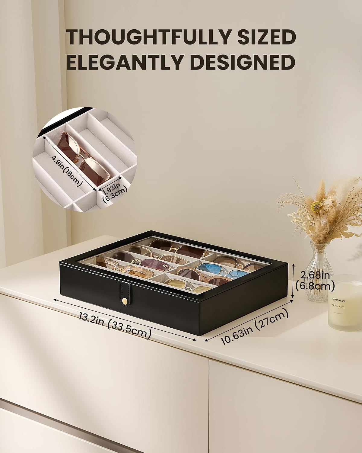 Detalle 2 de Lolalet Sunglasses Organizer Box, 10 Slots