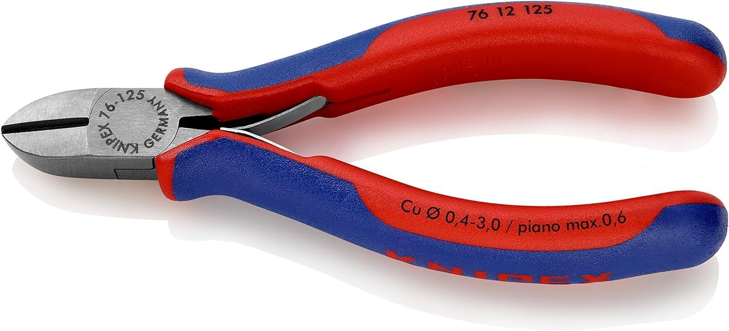 Detalle de KNIPEX Seitenschneider für Elektromechaniker 125 mm – Mehrkomponenten-Hüllen, 76 12 125