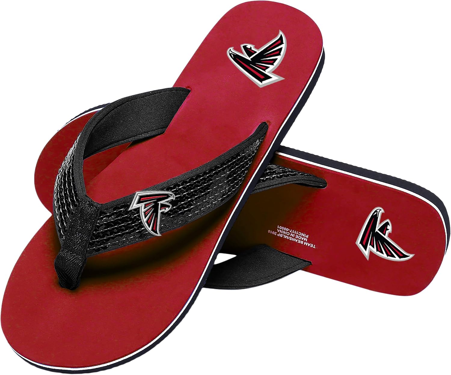 Thumbnail 5 de FOCO Women’s NFL Team Logo Sequin Strap Sandals (Flip-Flops)