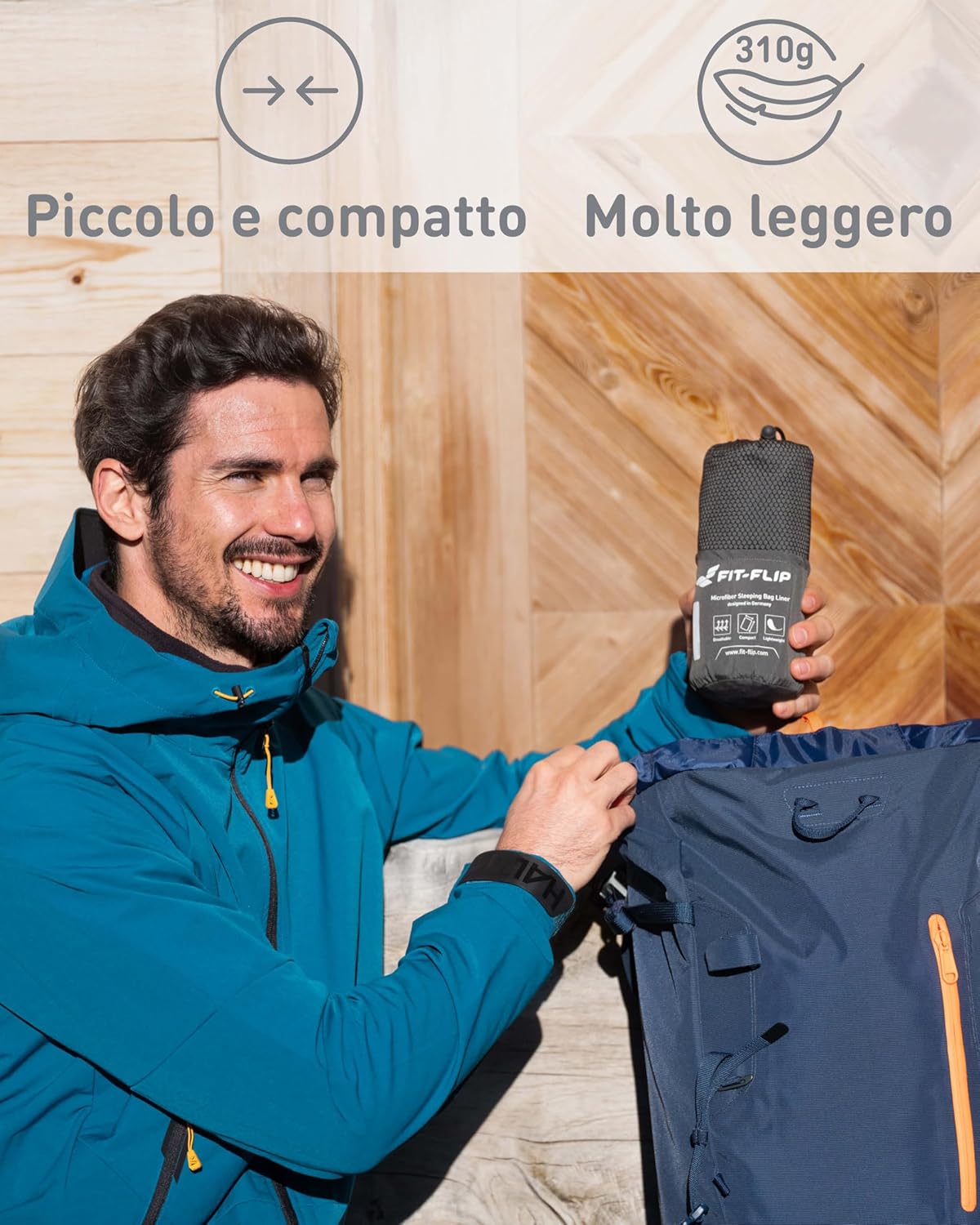 Thumbnail 4 de Fit-Flip Sacco Lenzuolo da Viaggio 220x90 cm