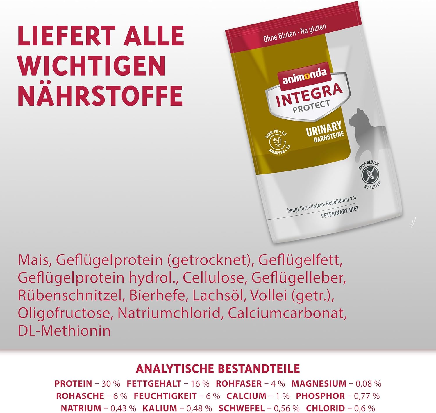 Detalle 2 de animonda INTEGRA PROTECT Urinary – Diätfutter für Katzen mit Harnwegen (1 x 1200 g)