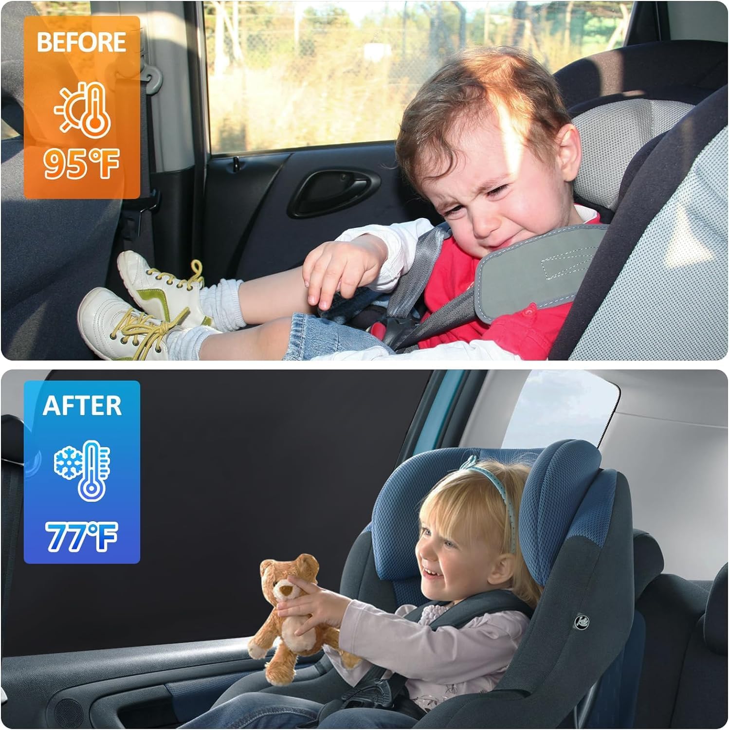 Thumbnail 2 de ZATOOTO Sonnenschutz für die Seitenscheibe (magnetisch) – Sichtschutz, UV-Schutz-Vorhang, Silber