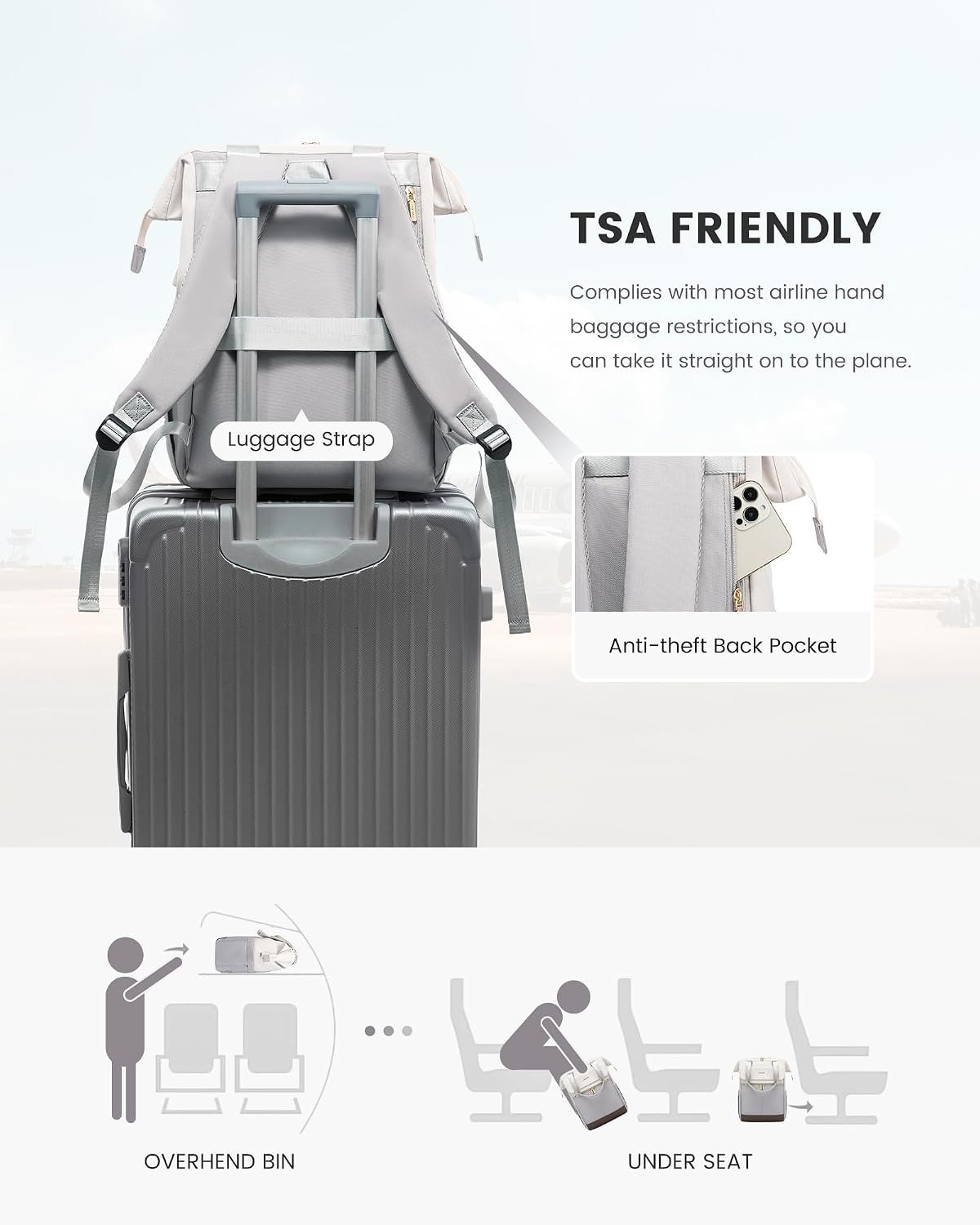 Detalle de LOVEVOOK Laptop Backpack 15.6-Inch