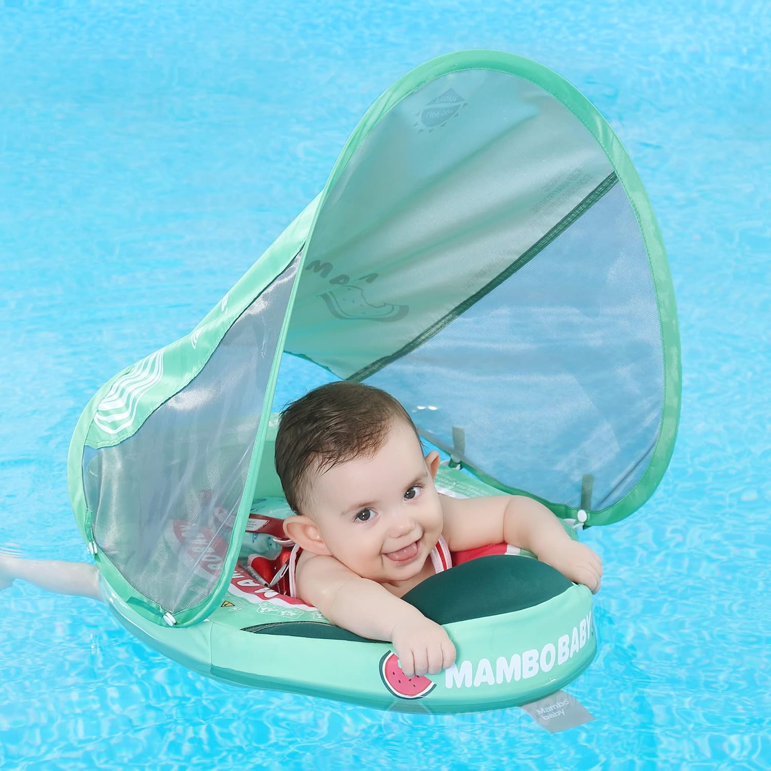 Thumbnail 5 de Mambobaby Float Add Tail Baby Swim Float with Canopy (Watermelon)