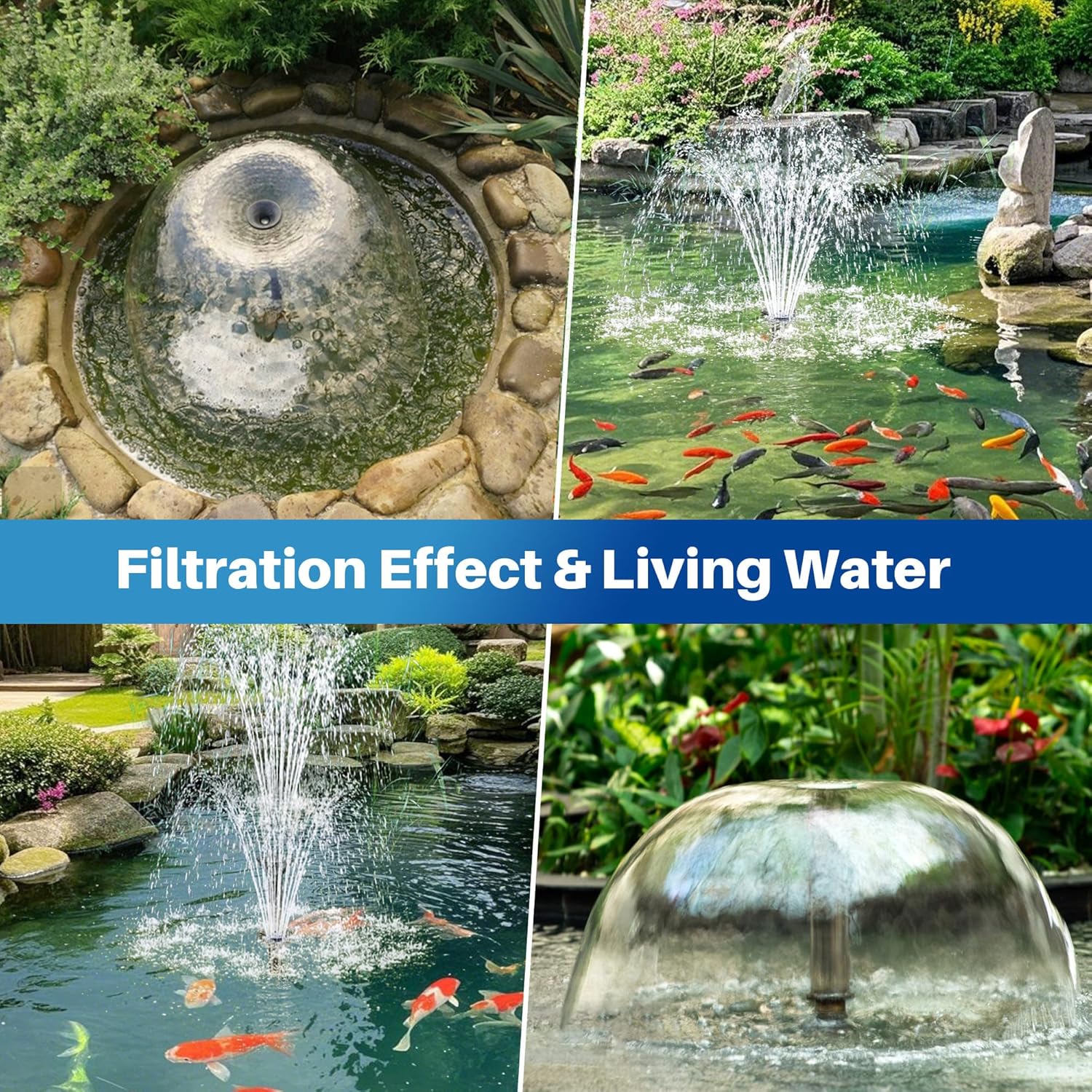 Thumbnail 6 de Biling Pond Filter Pump with UV Clarifier Light (2500L/H) All-in-One for Garden Ponds