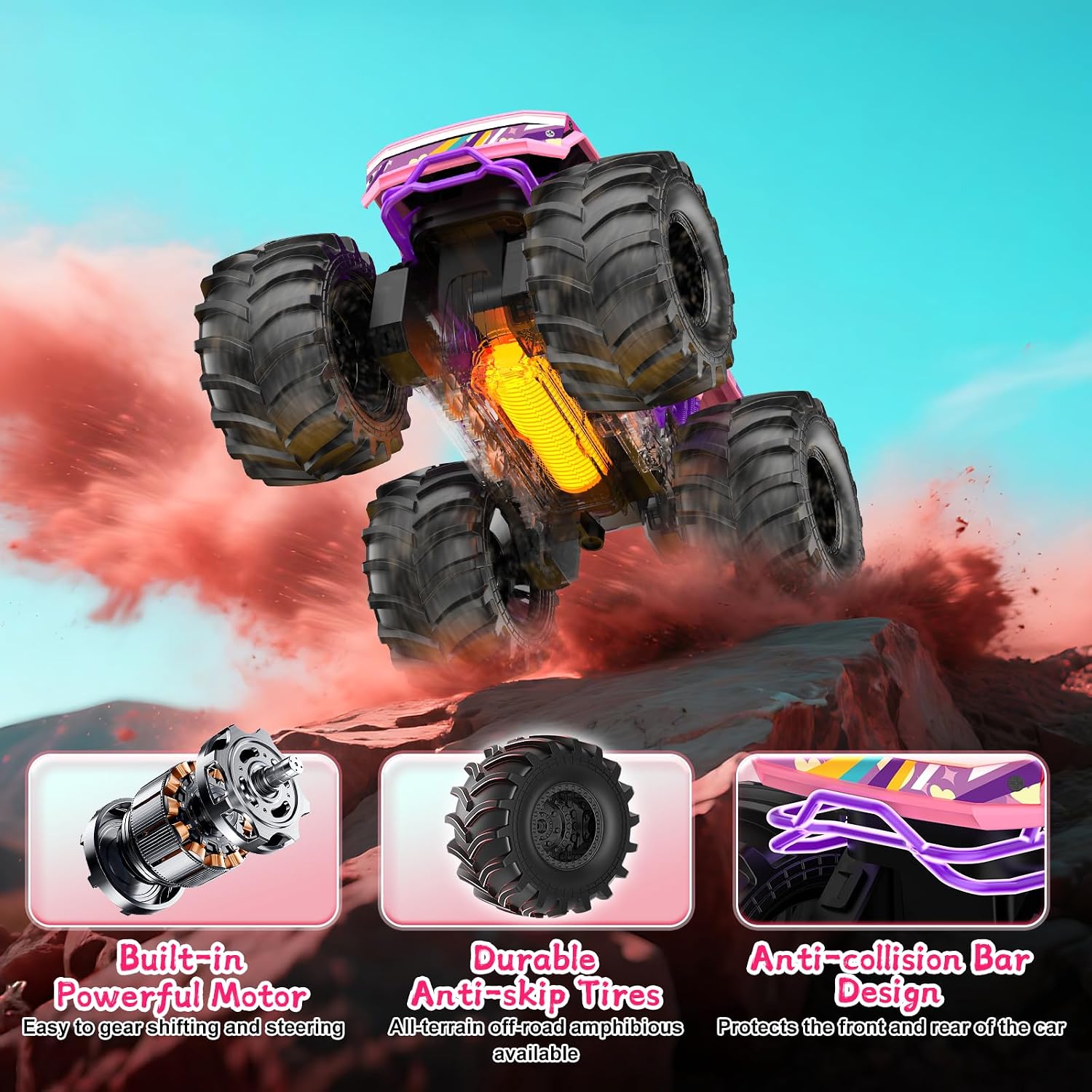 Thumbnail 6 de Amphibious Remote Control Car 1:18 Waterproof RC Truck
