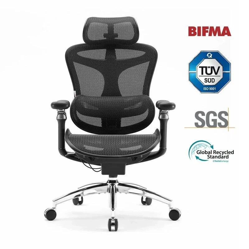 Detalle de Silla de Oficina Ergonómica Sihoo Doro C300 Pro: soporte lumbar ajustable, reposabrazos 6D y reclinación inteligente