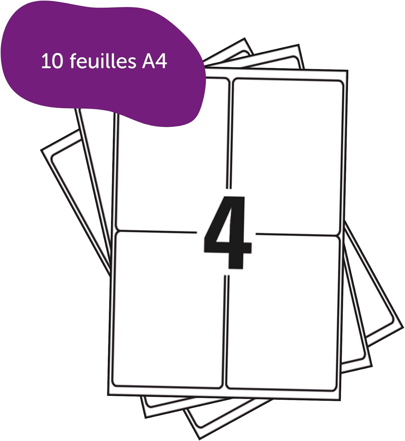 Thumbnail 2 de AVERY – 40 étiquettes autocollantes personnalisables pour bouteilles (90 x 120 mm) – format 90x120, impression jet d’encre