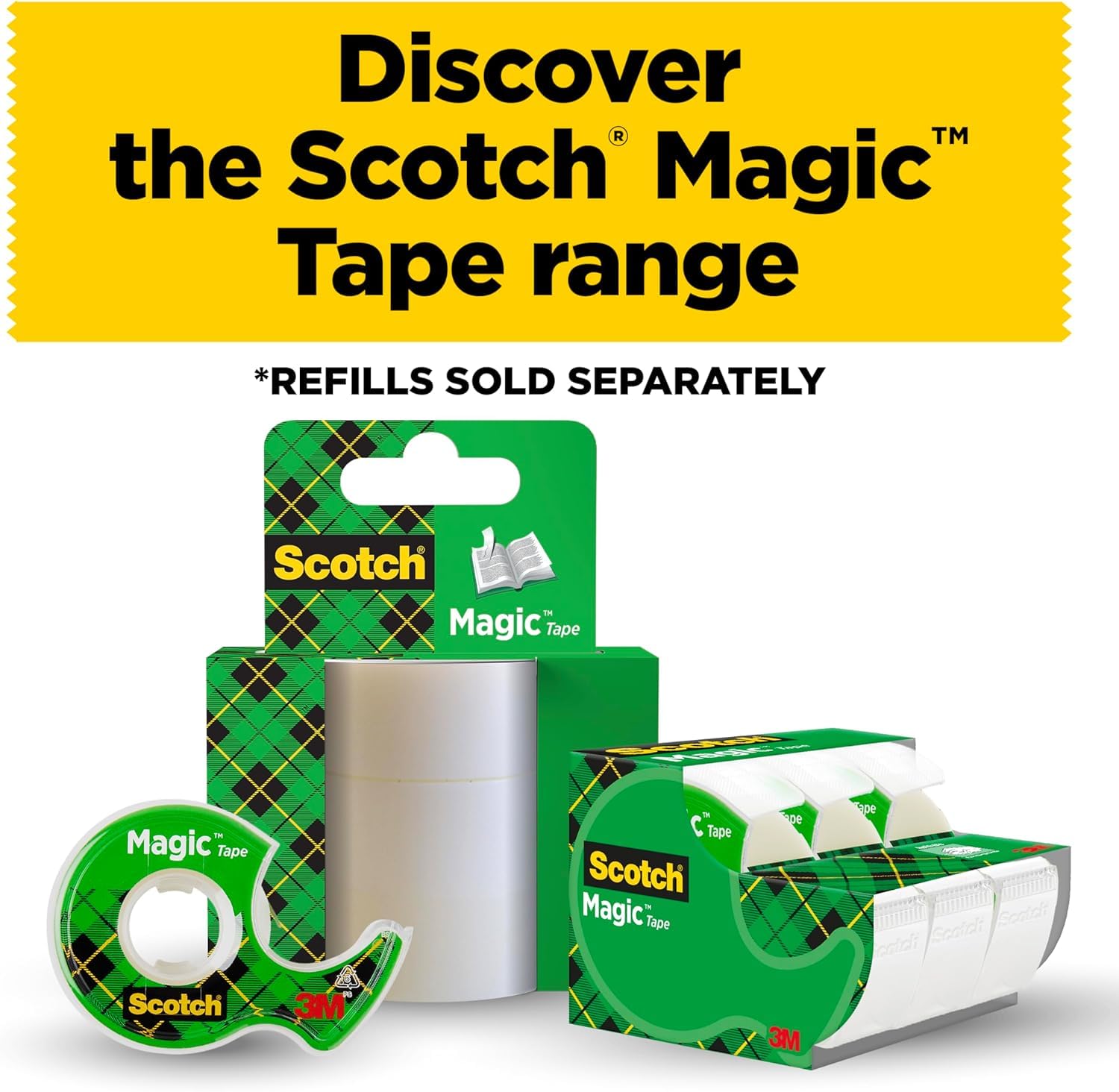 Thumbnail 6 de Scotch Magic Tape (6 rolls) 19 mm x 33 m – general purpose invisible sticky tape for document repair & labelling