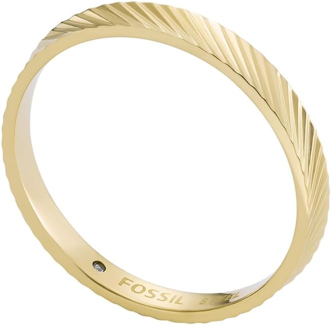 Thumbnail 4 de Fossil Damen-Edelstahlband Ringe – Ringband in Edelstahl, Größen 3 bis 9
