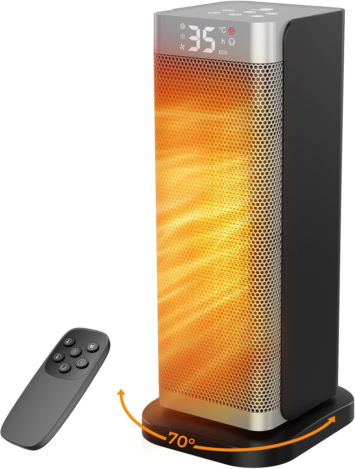 Detalle de Fitabok Heizlüfter Energiesparend 2000W – kompakt, leise und sicher mit Fernbedienung