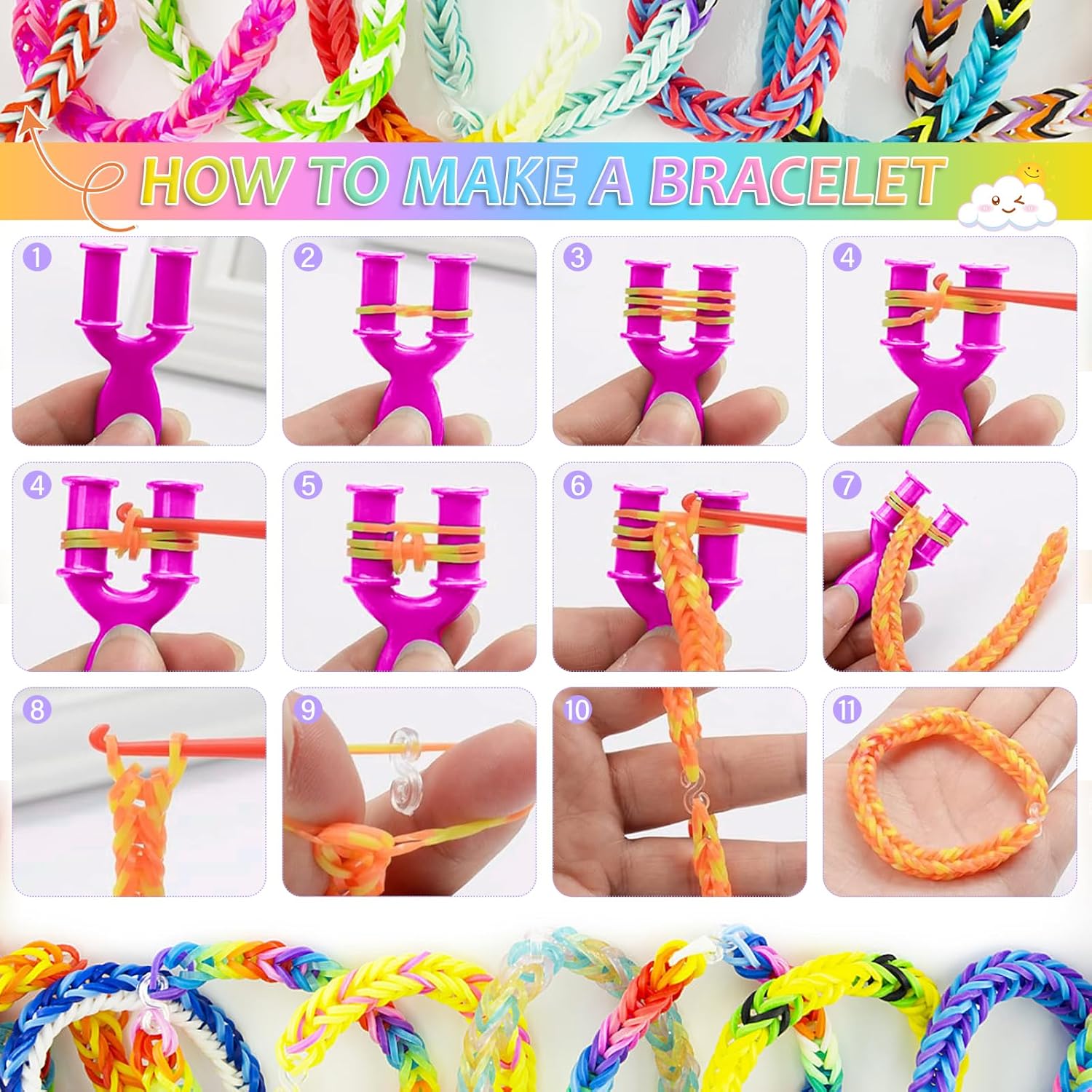 Thumbnail 4 de AOKITO 2500+ Loom Bänder Set 🎨