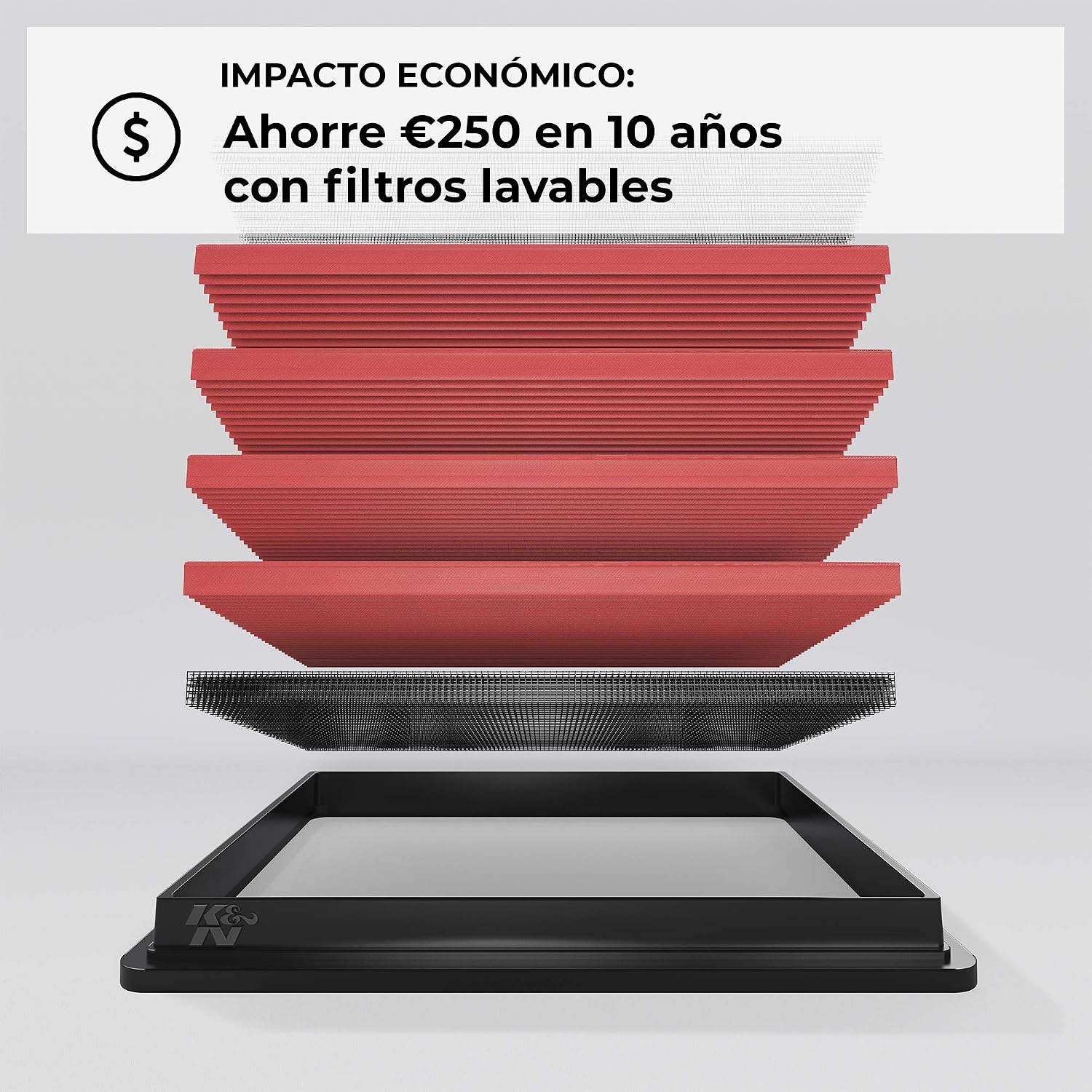 Thumbnail 3 de K&N 33-2194 Filtro de aire lavable 50,000 millas