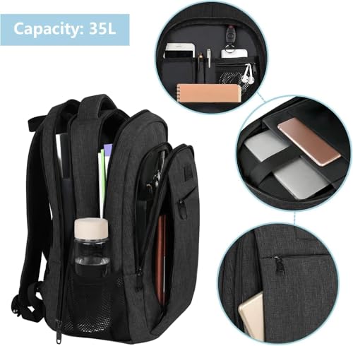 Detalle de MATEIN Zaino Porta PC 17.3' Pollici – Resistente, Impermeabile e Pronto al Viaggio