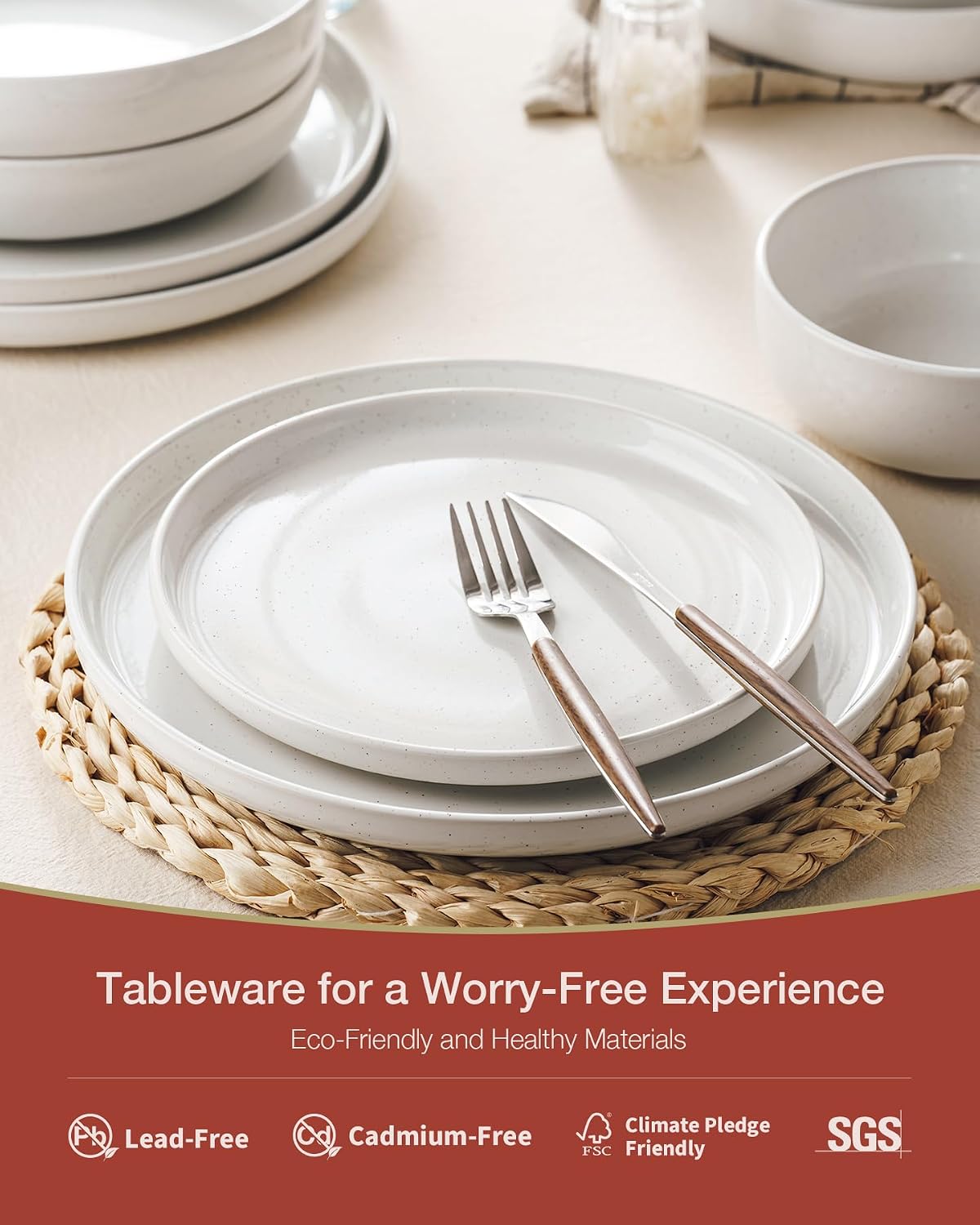 Thumbnail 4 de Famiware Milkyway Stoneware Dinnerware Set (Service for 6, 24 Pieces)