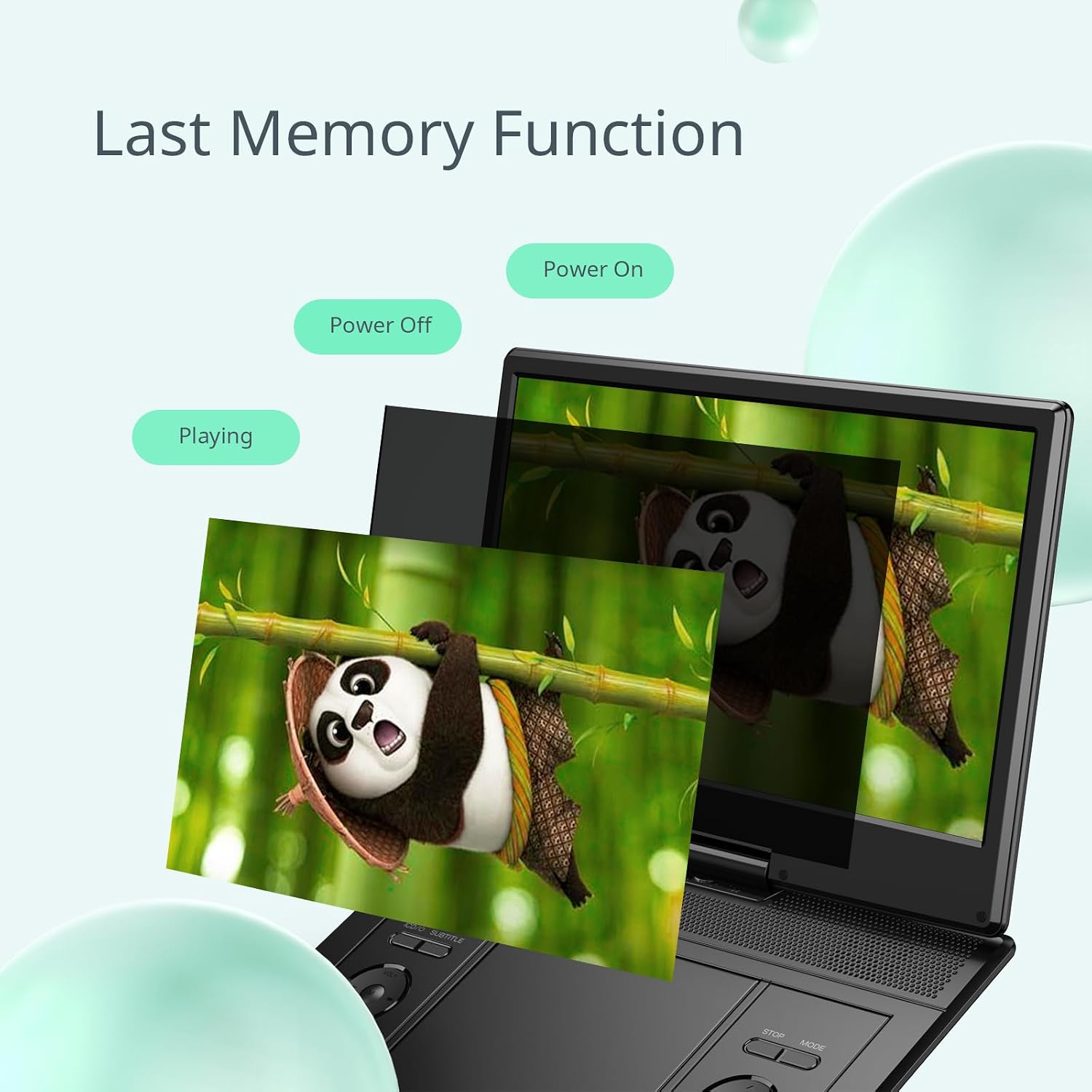 Thumbnail 4 de Yoton 16.9" Portable DVD Player 6‑Hour Battery