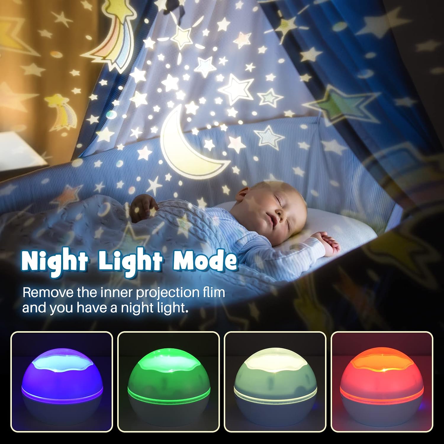 Detalle de EUCOCO Dinosaur Night Light Projector 2-in-1