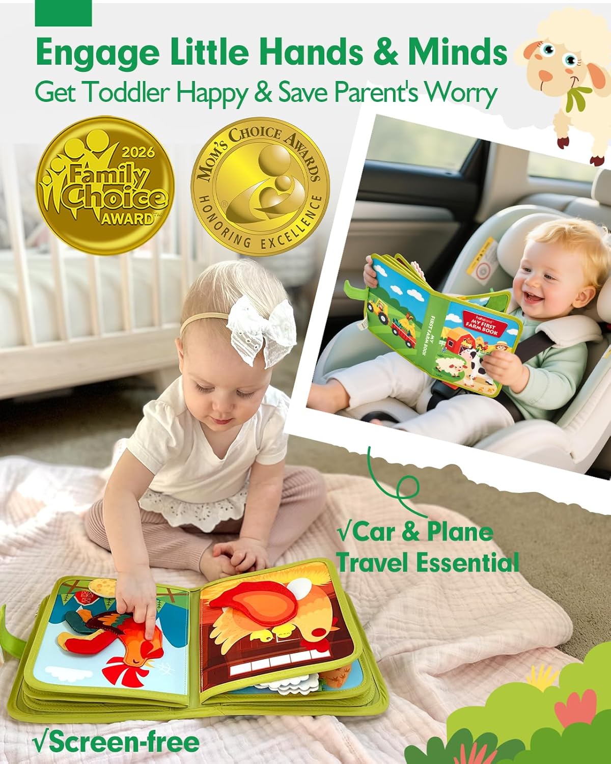 Thumbnail 2 de hahaland Toddler Busy Book Board Montessori activity toy for 1 year old 🎲