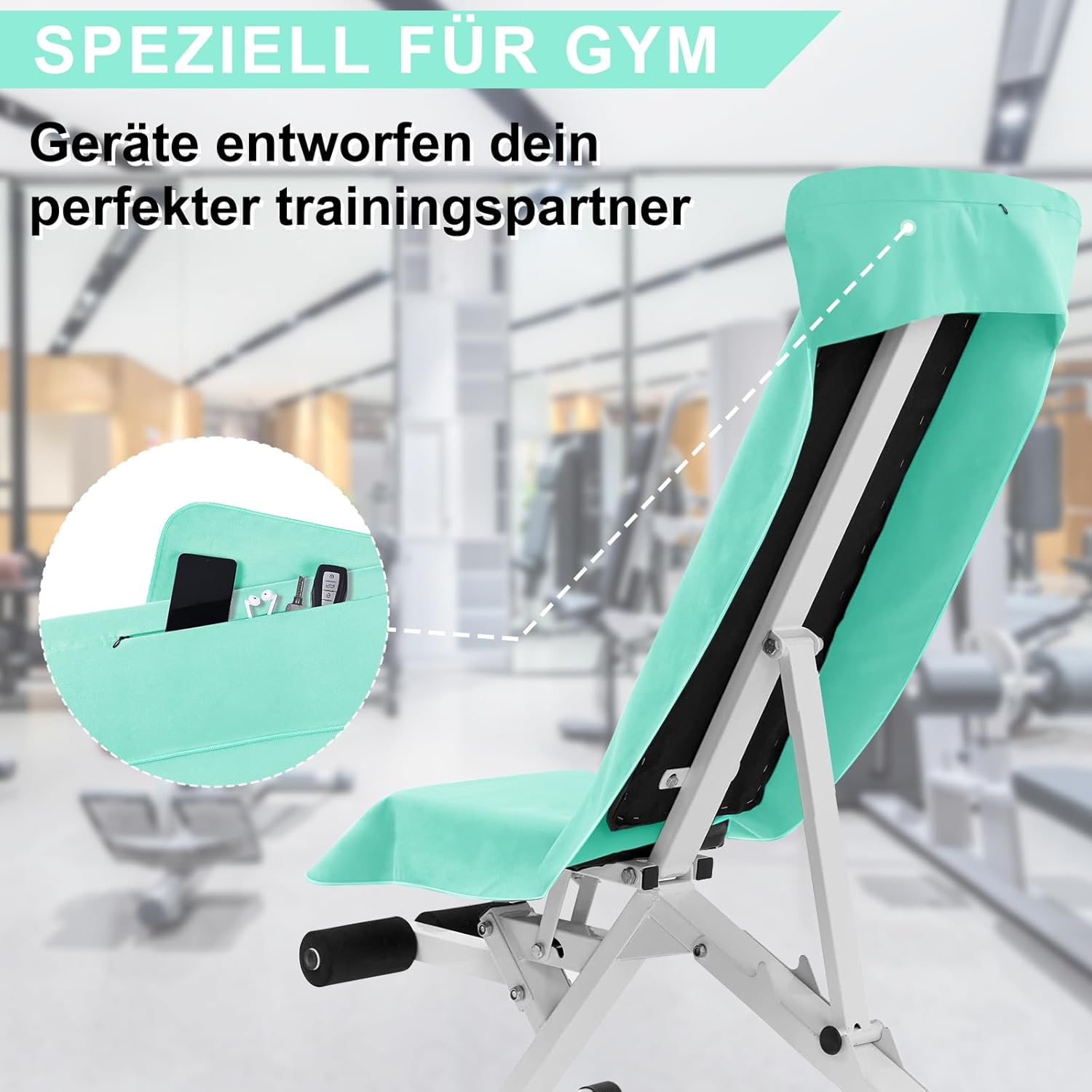 Thumbnail 4 de Pameil Fitness Handtuch 120x50 cm Gras Grün
