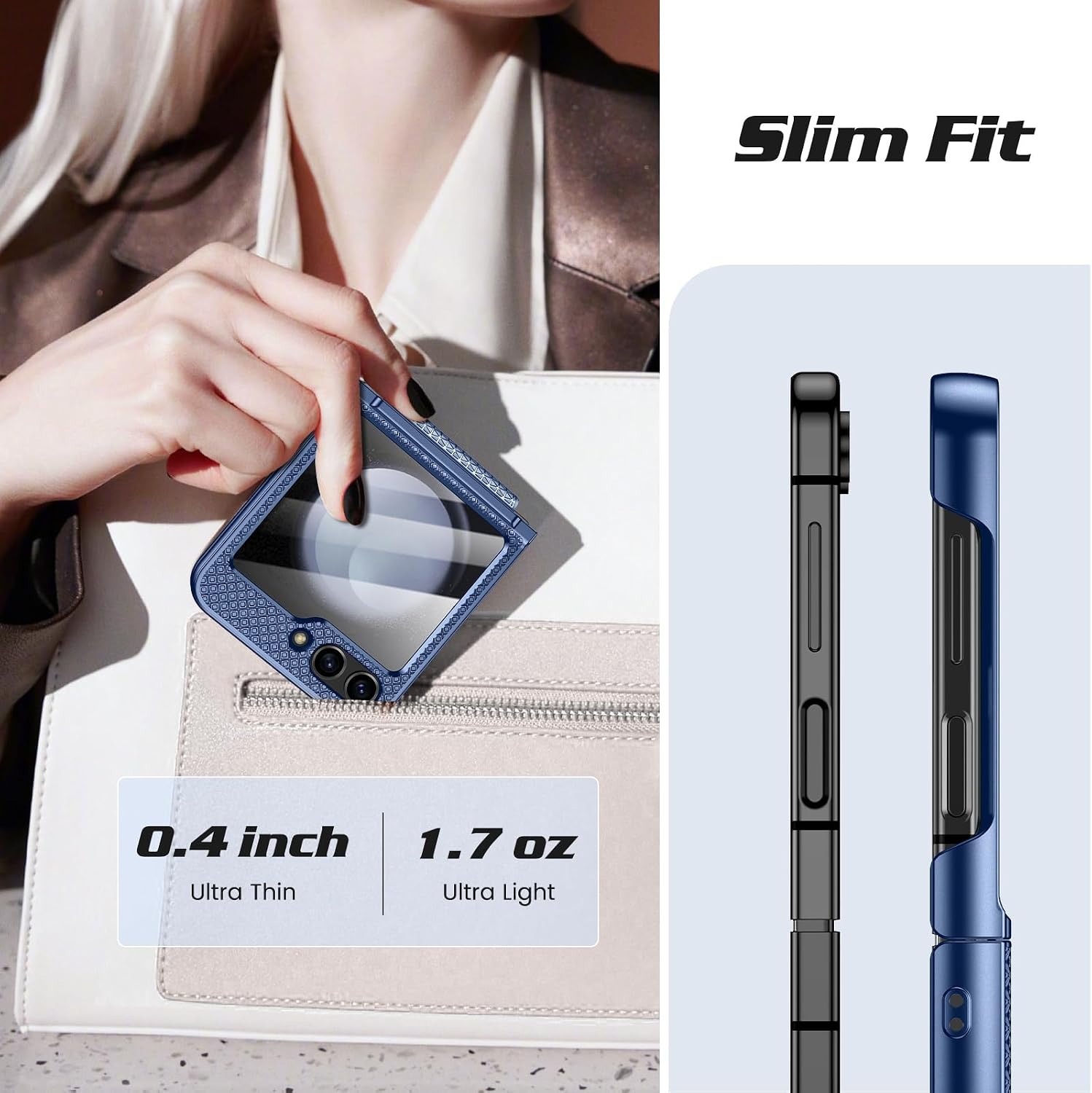 Detalle 1 de Doeshine Z Flip 5 case with hinge protection