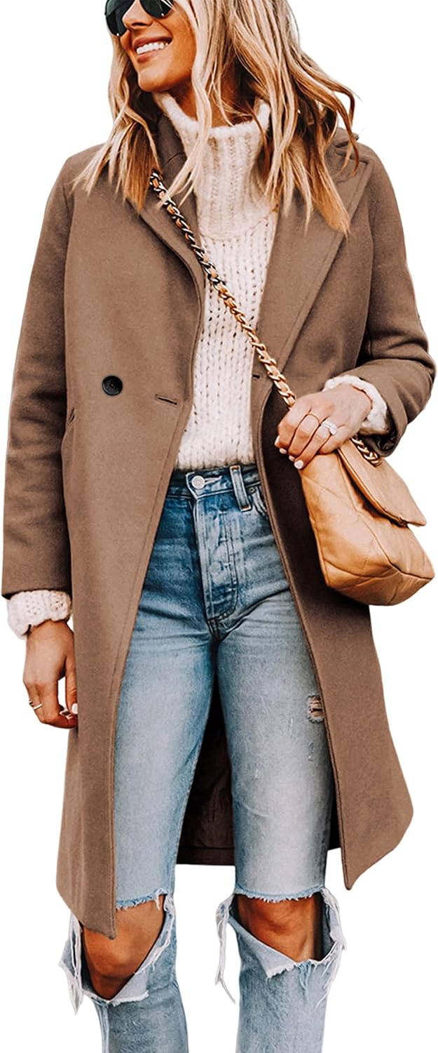 Thumbnail 6 de Tanming Wool Blend Pea Coat Knee Length