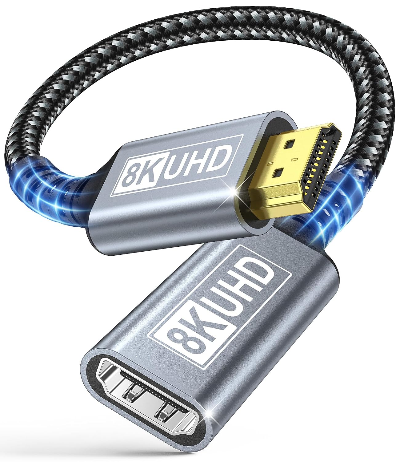 Detalle de ZEENVIC HDMI Verlängerung 0,3 m 2.1