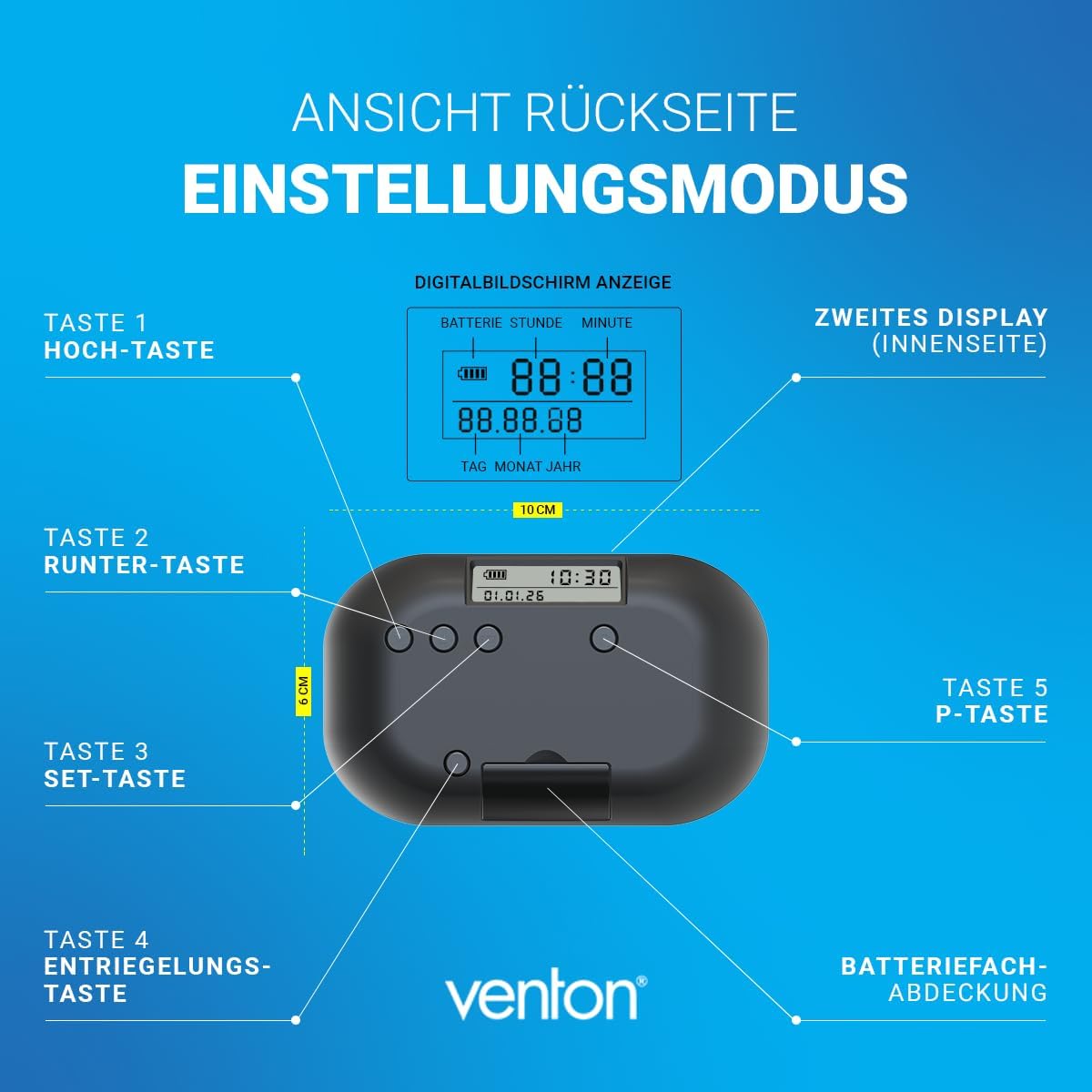 Thumbnail 6 de VENTON Elektronische Solar-Parkscheibe mit KBA-Zulassung – SEHR GUT getestet (Note 1,1)