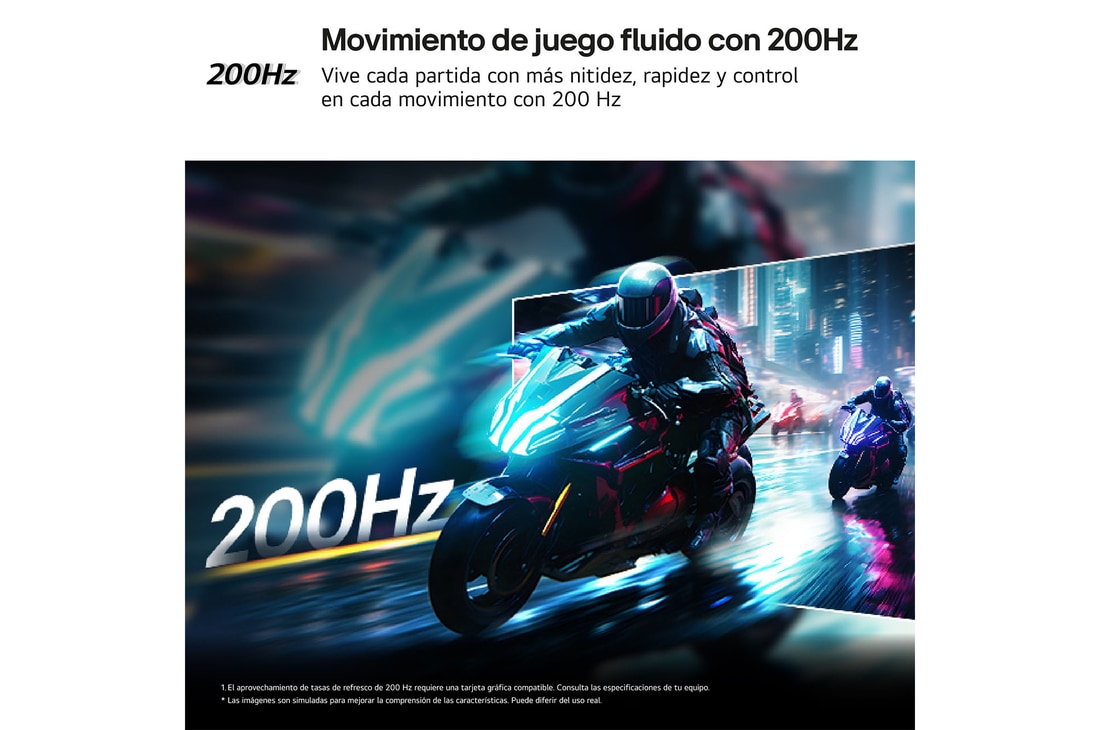 Detalle 2 de LG UltraGear 32G620B-B, monitor gaming de 32", QHD, 200 Hz y 1 ms
