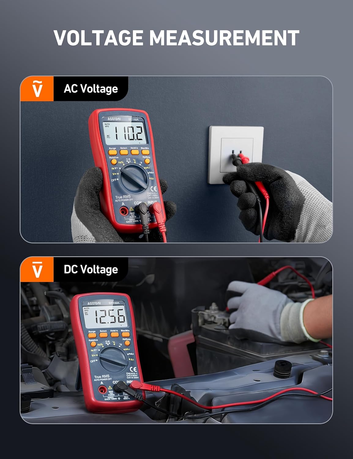 Detalle de AstroAI Digital Multimeter 132A