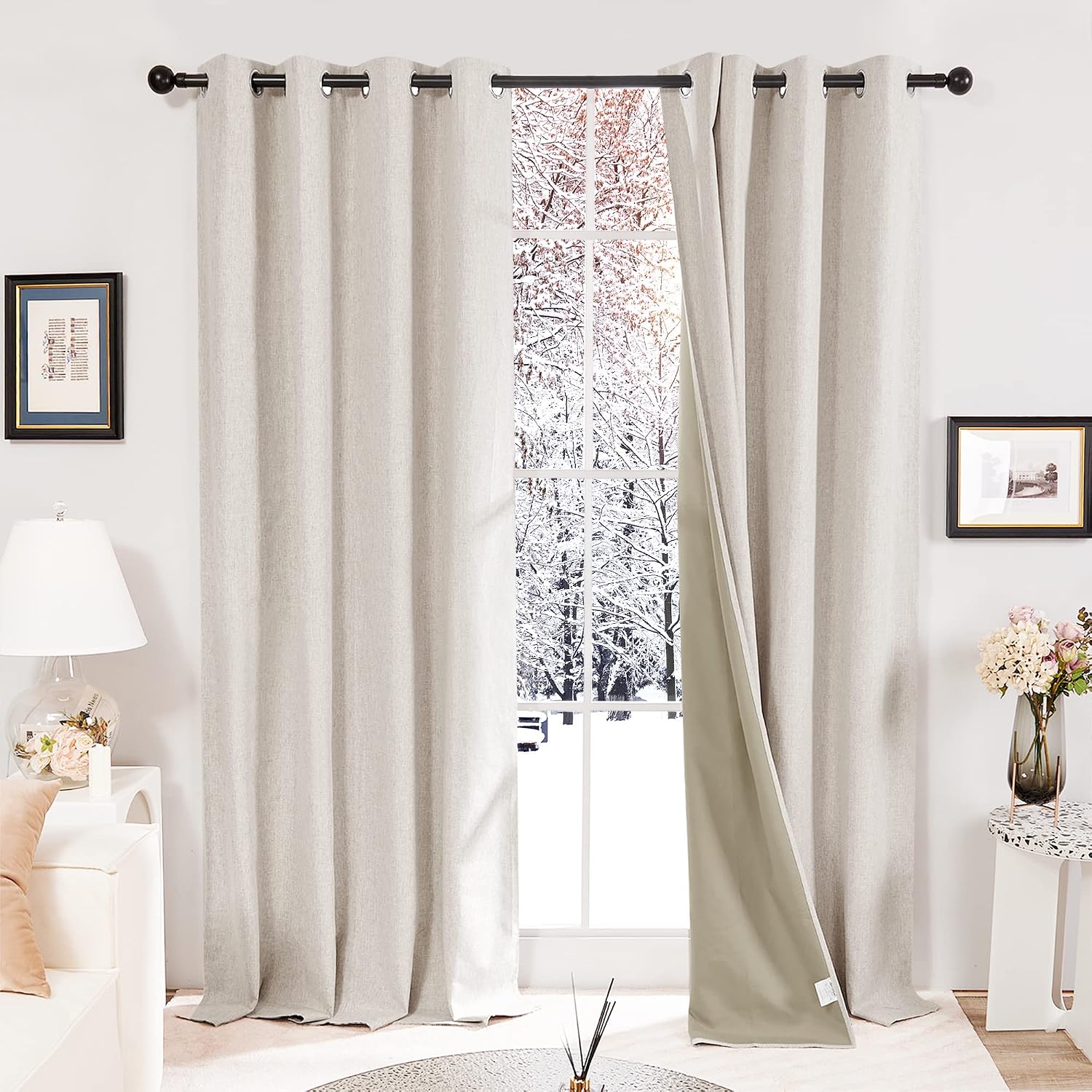 Detalle 2 de Deconovo blackout eyelet curtains W46 x L72