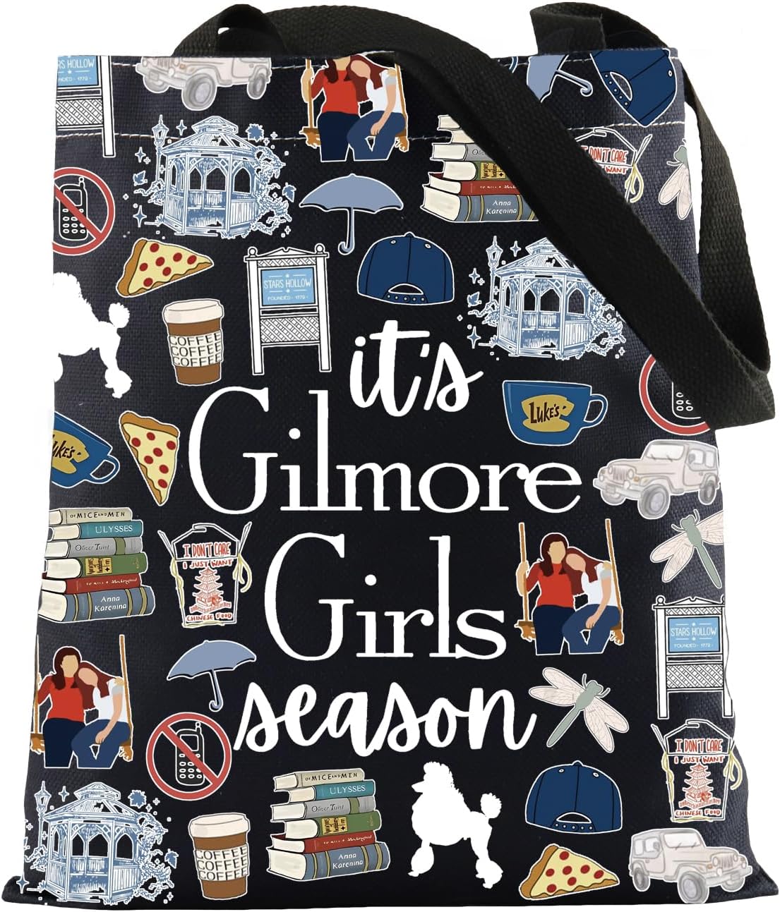 Detalle de BAUNA Gilmore Girls Tote/Makeup Bag – Luke’s Coffee Inspired Gift for Fans