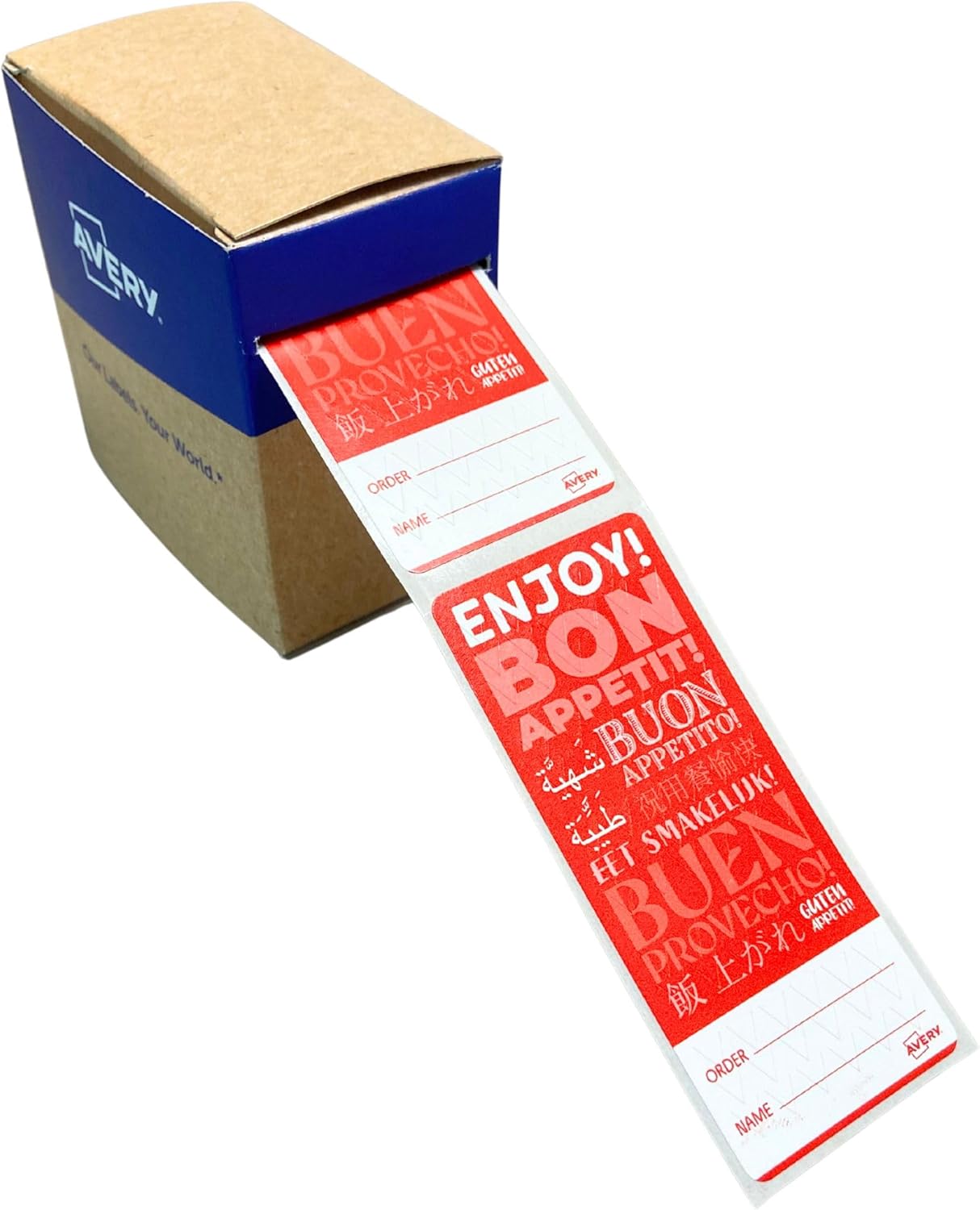 Detalle de Avery Rouleau 250 étiquettes scellage 40x95 mm (FTSEALR-250) — anti‑fraud et pratique en cuisine