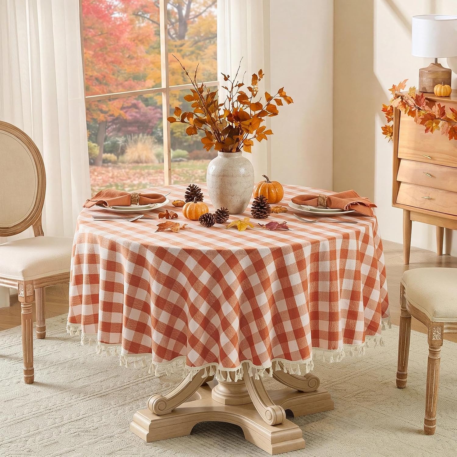 Detalle de Softalker Round Tablecloth 70-inch