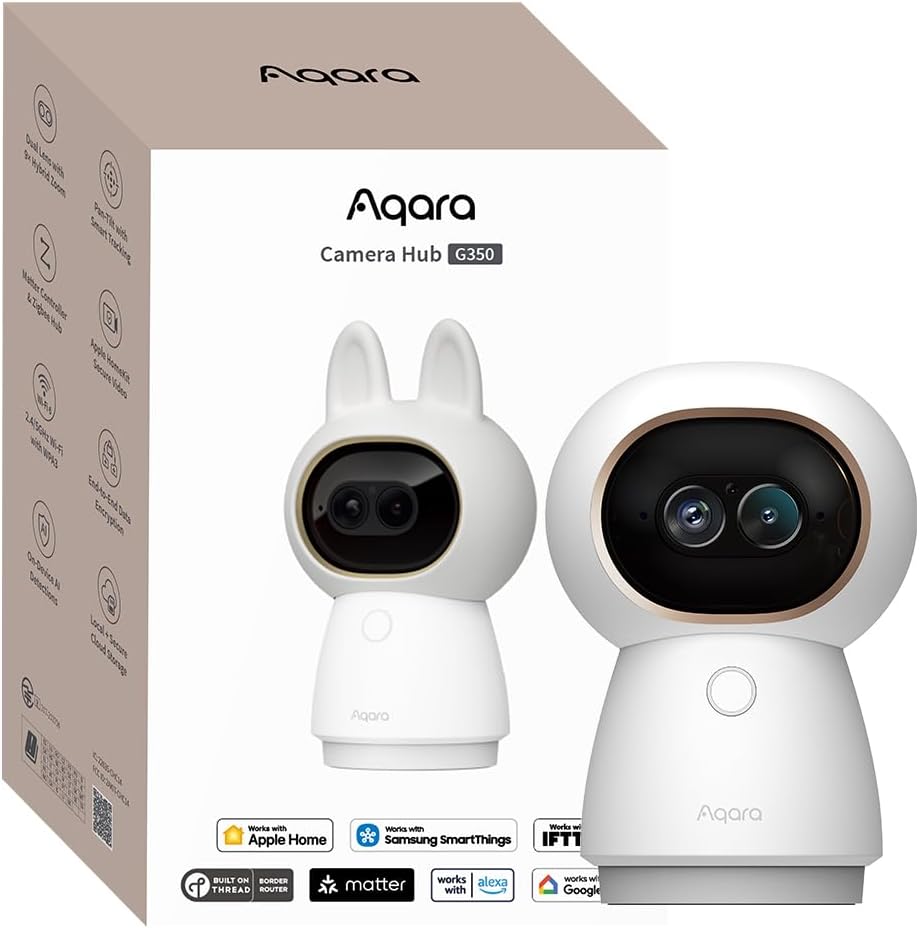 Detalle de Aqara G350 : Caméra PTZ 4K avec hub Thread/Zigbee et suivi automatique