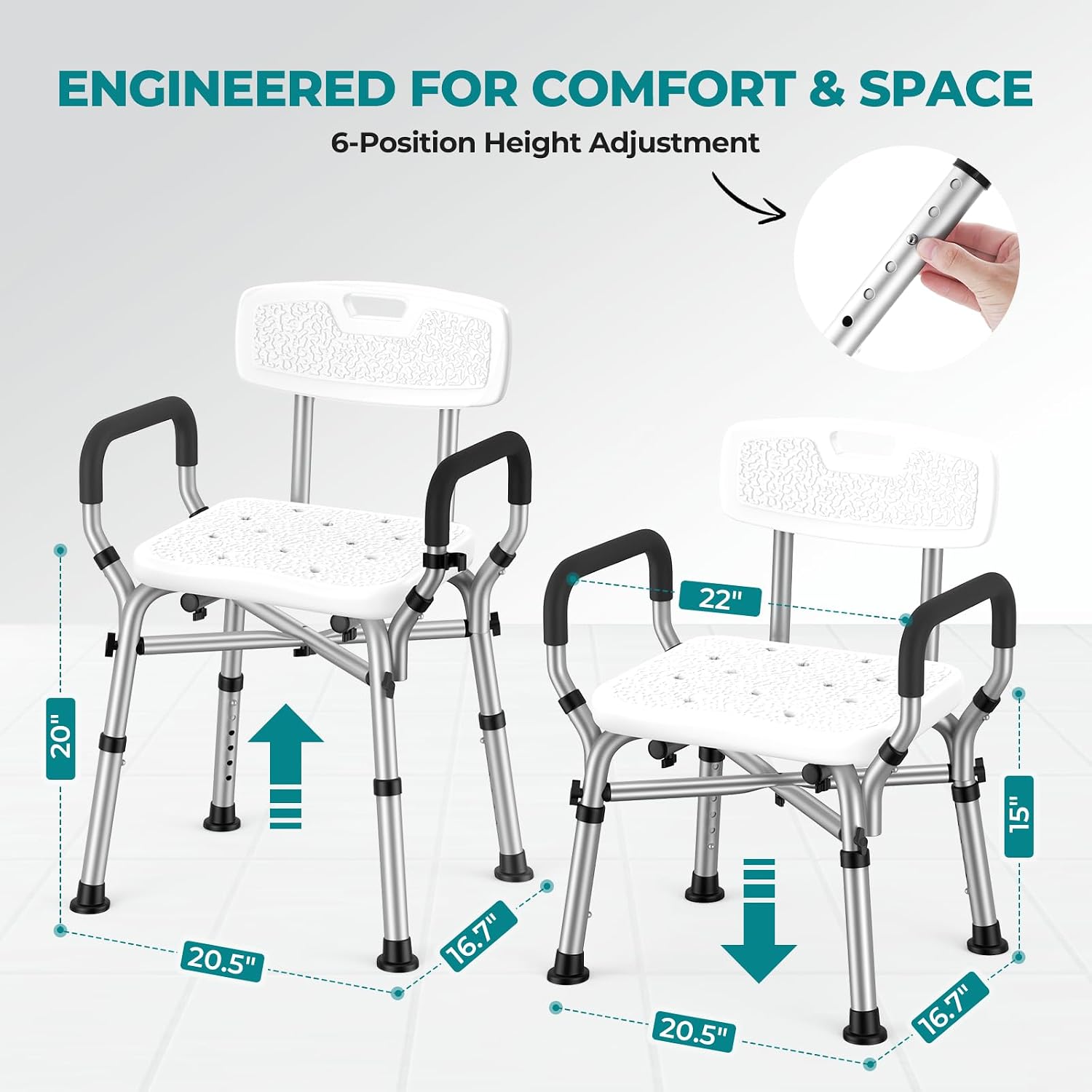 Thumbnail 1 de Shower Chair, 550 lb Capacity