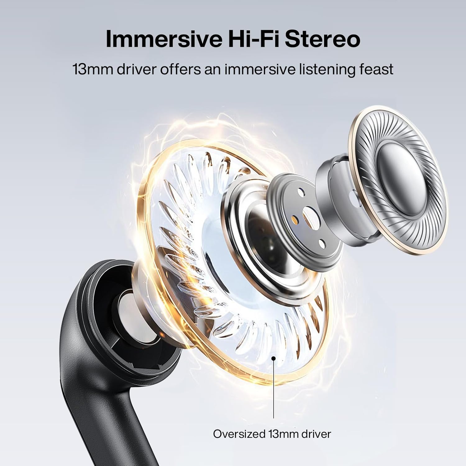 Detalle de AIR7 Wireless Earbuds (Bluetooth 5.3) with 4 ENC Noise Cancelling Mics, HiFi Bass & 45H Playtime, USB‑C