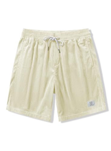 Thumbnail 3 de JMIERR Herren Corduroy Shorts mit 3 Taschen Licht Beige Größe L