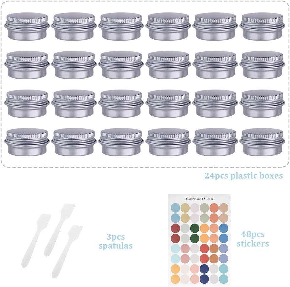 Thumbnail 6 de Flintronic 24 pots cosmétiques vides 5g/5ml (transparent, aluminium) avec spatule et étiquette