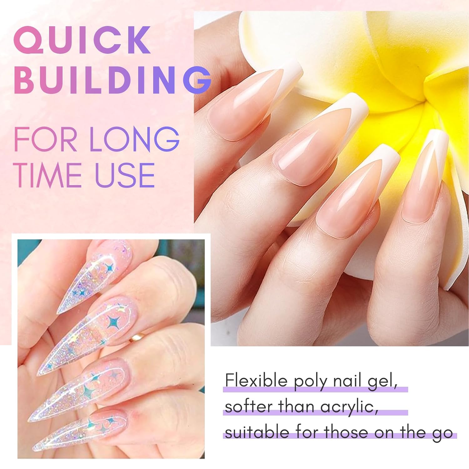 Thumbnail 6 de Makartt Poly Nail Extension Gel Peach – Aufbaugel für Nagelverlängerung und Nagelstärkung (50 ml)