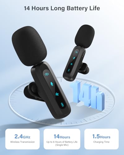 Detalle de Wireless Lavalier Microphone for iPhone, iPad, Android Phone by WARM BOX
