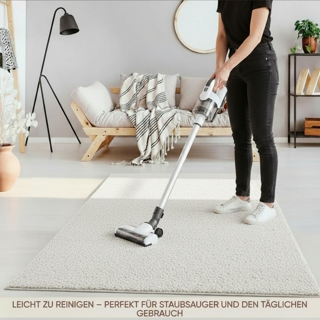 Thumbnail 5 de Jimri Moderner Teppich 140x200 cm Cream Weiß