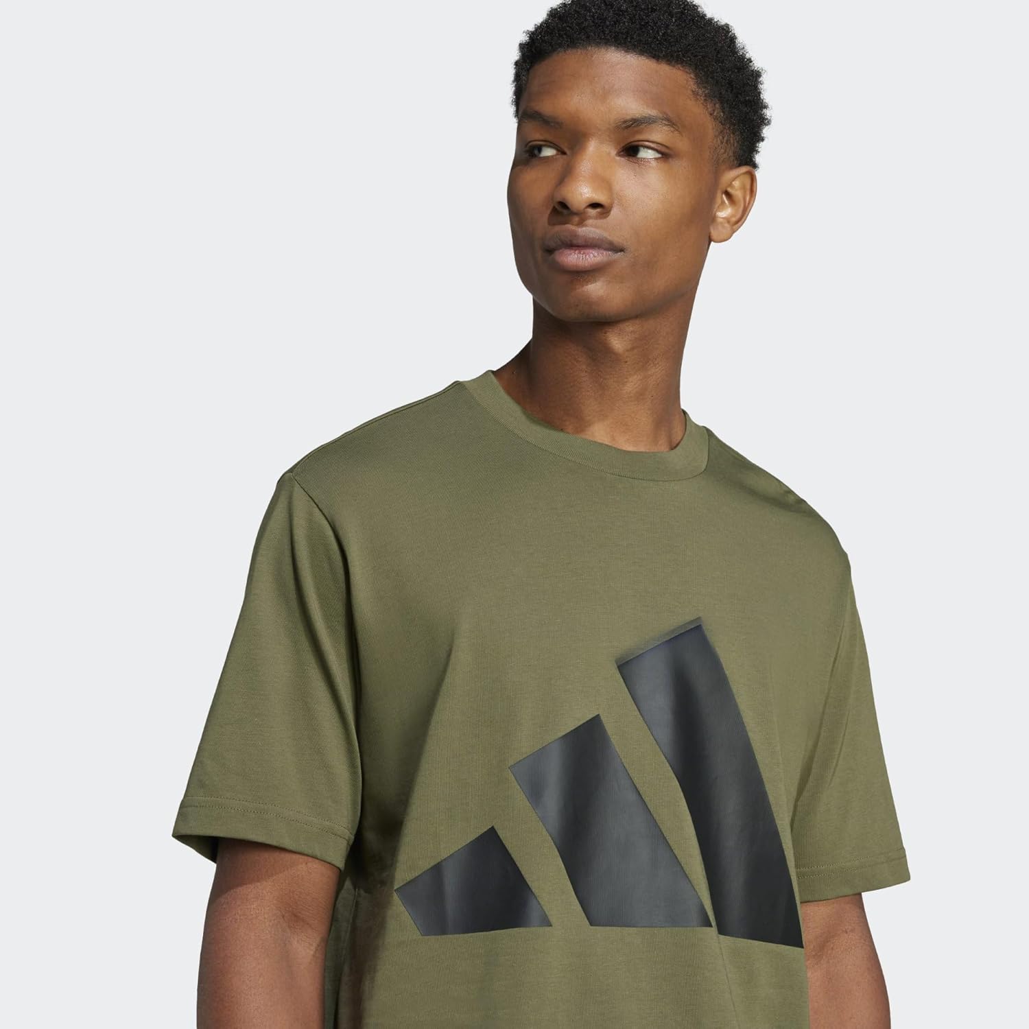 Thumbnail 5 de Adidas Herren Essentials Big Logo Single Jersey Tee – einfaches Basic Shirt aus 100% Baumwolle