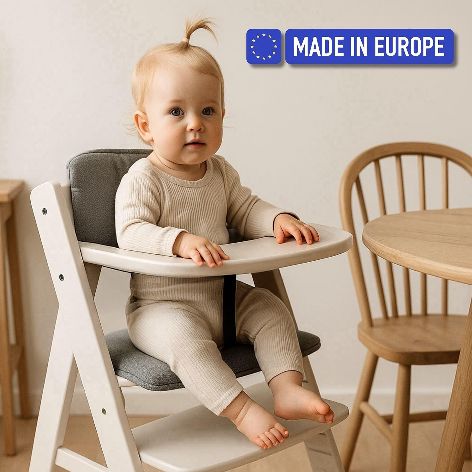 Thumbnail 4 de Housse chaise haute bébé 2 pièces Gris